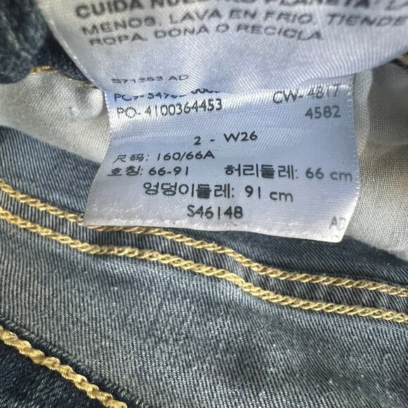 Levi's Denizen High Rise Slim Crop Jeans Size 2 - Picture 8 of 8